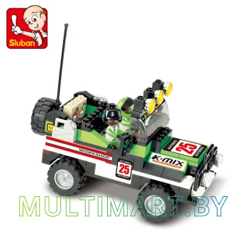 Конструктор Sluban M38-B0135 Зеленый внедорожник (164 детали) картинка 6